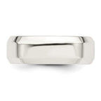 Sterling Silver 7mm Beveled Edge Band