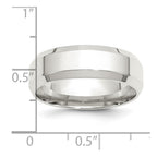 Sterling Silver 7mm Beveled Edge Band