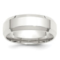 Sterling Silver 7mm Beveled Edge Band
