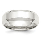 Sterling Silver 7mm Beveled Edge Band