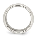 Sterling Silver 8mm Beveled Edge Band
