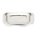 Sterling Silver 8mm Beveled Edge Band