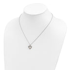 Landstrom's Mt. Rushmore Black Hills Sterling Silver 12K Gold Accents Open Heart 18 inch Spring Ring Clasp Necklace