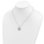 Landstrom's Mt. Rushmore Black Hills Sterling Silver 12K Gold Accents Horse Within Heart 18 inch Spring Ring Clasp Necklace