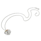 Landstrom's Mt. Rushmore Black Hills Sterling Silver 12K Gold Accents Horse Within Heart 18 inch Spring Ring Clasp Necklace