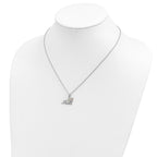 Landstrom's Mt. Rushmore Black Hills Sterling Silver 12K Gold Accents Faith Butterfly 18 inch Spring Ring Clasp Necklace