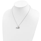 Landstrom's Mt. Rushmore Black Hills Sterling Silver 12K Gold Accents Believe Butterfly 18 inch Spring Ring Clasp Necklace