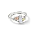 Landstrom's Mt. Rushmore Black Hills Sterling Silver 12K Gold Accents Lab Created Opal Ring