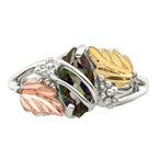 Landstrom's Mt. Rushmore Black Hills Sterling Silver 12K Gold Accents Mystic Fire Topaz Ring