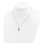 Landstrom's Mt. Rushmore Black Hills Sterling Silver 12K Gold Accents Antiqued Cross 18 inch Spring Ring Clasp Necklace