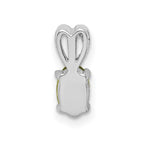 Sterling Silver Rhodium-plated Peridot Pendant
