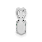 Sterling Silver Rhodium-plated Created Emerald Pendant