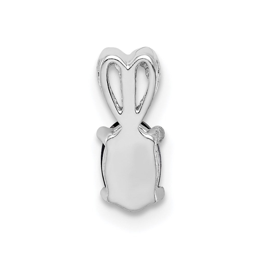 Sterling Silver Rhodium-plated Created Sapphire Pendant