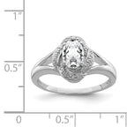 Sterling Silver Rhodium-plated Diam. & White Topaz Ring