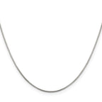 Sterling Silver Rhodium-plated .8mm Box Chain