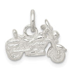 Sterling Silver Motorcycle Charm