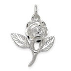 Sterling Silver Rose Pendant