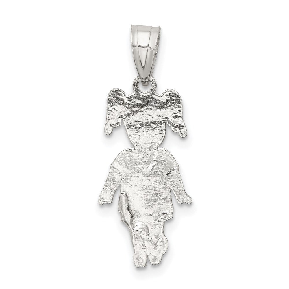 Sterling Silver Sports Soccer Player Girl Charm