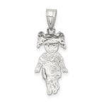 Sterling Silver Sports Soccer Player Girl Charm