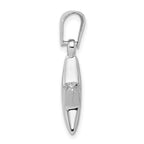 Sterling Silver Rhodium-plated Star Charm