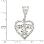 Sterling Silver HEART SWEET 16 Charm