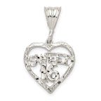 Sterling Silver HEART SWEET 16 Charm
