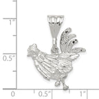 Sterling Silver Rooster Charm