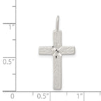 Sterling Silver Diamond-cut Cross Pendant