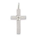 Sterling Silver Diamond-cut Cross Pendant