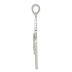 Sterling Silver Polished Crucifix Pendant