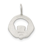Sterling Silver Satin Claddagh Charm