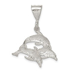 Sterling Silver Trio of Dolphins Pendant