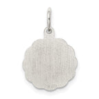 Sterling Silver Rhodium-plated Wedding Bells Disc Charm