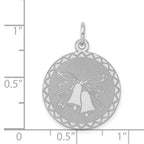 Sterling Silver Rhodium-plated Wedding Bells Charm