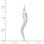 Sterling Silver Italian Horn Pendant