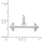 Sterling Silver Barbell Charm