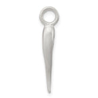 Sterling Silver Satin Italian Horn Charm