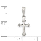 Sterling Silver Budded Cross Charm