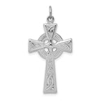 Sterling Silver Platinum-plated Celtic Cross Pendant