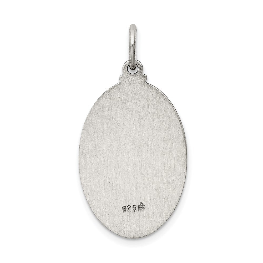 Sterling Silver Antiqued Sacred Heart of Jesus Medal