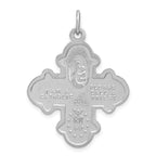 Sterling Silver Platinum-plated 4-way Medal