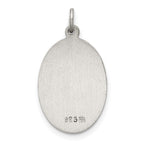 Sterling Silver Antiqued Our Lady of Perpetual Help Oval Medal