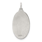 Sterling Silver Platinum-plated & Vermeil St. Christopher Medal