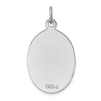 Sterling Silver Platinum-plated Saint Florian Medal