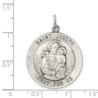 Sterling Silver Antiqued Saint Joseph Medal
