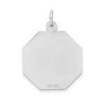 Sterling Silver Rhodium-plated I'll Never stop loving you Charm
