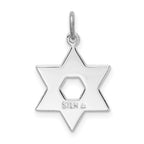 Sterling Silver Platinum-plated Star of David Charm