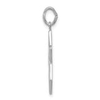 Sterling Silver Platinum-plated Star of David Charm