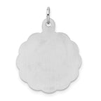 Sterling Silver Rhodium-plated Confirmation Disc Charm