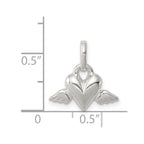 Sterling Silver Heart w/Wings Charm